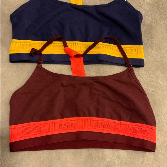 Set of 2 VS PINK sports bras, one NWT, one NWOT - Picture 2 of 5